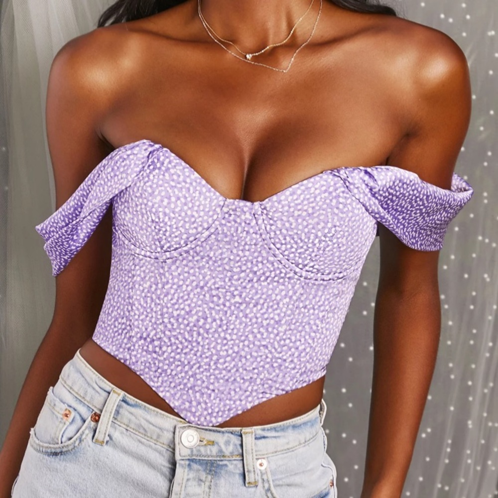 Oh Polly lilac corset top - Picture 1 of 4